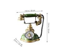 PRETYZOOM Teléfono Antiguo de Disco de Resina Verde, Decoración Vintage para Hogar y Oficina, Modelo Retro para Sala y Dormitorio, Accesorio Decorativo Clásico y Funcional
