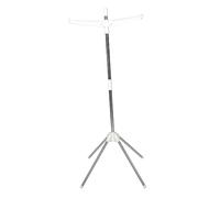 PRETYZOOM Tendedero Plegable Móvil para Ropa, Perchero De Pie De Tres Brazos, Color Blanco Marfil, Estructura Metálica Resistente, Diseño Compacto y Giratorio, Uso Doméstico Secado Rápido