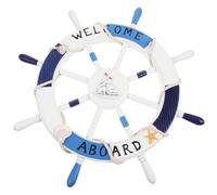 PRETYZOOM Timón De Madera Artesanal Estilo Mediterráneo Para Decoración Náutica De Paredes Casa y Playa Adorno Rústico Para Ambientes Marinos y Fiestas Temáticas