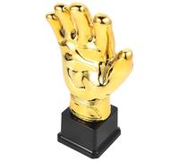 PRETYZOOM Trofeo de Campeones de Fútbol Guantes Dorados de Plástico, Premio Versátil para Porteros, Adecuado para Decoraciones y Partidos Escolares