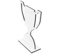 PRETYZOOM Trofeo Deportivo de Sublimación en Blanco, Trofeo de Transferencia de Calor, Tablero de Densidad, Blanco, DIY, para Manualidades y Festivales
