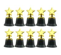 PRETYZOOM Trofeos de Plástico en Forma de Estrella Mini Trofeo Infantil Pequeño para Premios 10 Piezas para Competencias y Fiestas