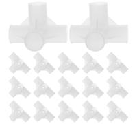 PRETYZOOM Unión T para Varilla de Armario 16 MM 50 Piezas de Plástico Fijaciones y Conectores para Muebles Kit de Unión para Estantería Accesorios para Armario de Tela Montaje sin