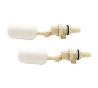 PRETYZOOM Válvulas de Flotador Paquete de 2 Piezas para Bebederos de Ganado y Ovejas , Control Automático de Nivel de Agua , Material Plástico Beige para Comederos y Bebederos