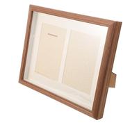 PRETYZOOM Vitrina De Medallas De Madera 10.82X8.85 Pulgadas Marco De Fotos Y Exhibidor De Medallas Con Cubierta Transparente Para Exhibición En Hogar Y Oficina