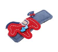 PRETYZOOM Year Of The Horse Hair Barrettes Rojo Denim Plush Animal Snap Fringe Clips para Mujer y Niñas Accesorios de Pelo para Fiesta de Año con Diseño Antideslizante