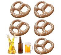 Pretzel Balloons - PVC 38cm 5pcs | Inflatable Balloons | Beer Party Decoration | Pretzel Float | Food Shape Party Balloon | Oktoberfest Christmas Festival Event Decor For Celebration Use