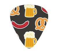 Pretzel y cerveza,12 púas de guitarra, 3 grosores diferentes para guitarra acústica, bajo y ukelele