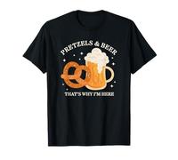 Pretzels Y Cerveza por Eso Estoy Aquí Oktoberfest Camiseta