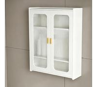 PreuepltrMa Armario Mural de Baño,Mueble sobre Inodoro, Botiquín de 3 Niveles con Puertas, Ahorro de Espacio para Lavandería(27.6x15.7x7.9in)