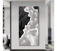 PreuepltrMa Arte de Pared 3D con LED y Mando a Distancia, Escultura de Pared Vertical Nueve Peces Texturizada Gran Decoración de Pared Sobredimensionada para Recibidor(B,60 * 120cm/23.62"*47.24"in)