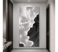 PreuepltrMa Arte de Pared 3D con LED y Mando a Distancia, Escultura de Pared Vertical Nueve Peces Texturizada Gran Decoración de Pared Sobredimensionada para Recibidor(F,60 * 120cm/23.62"*47.24"in)