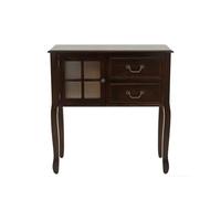 PreuepltrMa Consola de Entrada con Espacio de Almacenamiento, Mesa Auxiliar de Pasillo de Madera, Estilo Campestre Moderno, para Pasillo, Sala de Estar(Dark Walnut Color,Small)
