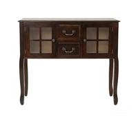 PreuepltrMa Consola de Entrada con Espacio de Almacenamiento, Mesa Auxiliar de Pasillo de Madera, Estilo Campestre Moderno, para Pasillo, Sala de Estar(Dark Walnut Color,Large)