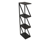 PreuepltrMa Estanteria,Organizador de estantería de pie,Biblioteca Abierta de diseño cúbico Moderno, en Metal,decoración casa salón salón,Home Decoration(Black Three-Tiered)