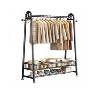 PreuepltrMa Perchero con Estante para Zapatos, de pie de Suelo de Metal,Armario Abierto, para Entrada y Pasillo, para Ropa, Sombrero, Bolsa,Estilo Moderno(Black100*40 * 150)