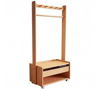 PreuepltrMa Perchero de pie madera, Perchero con estante para zapatos, mueble recibidor para Ropa, Sombrero, Bolsa, Estilo Moderno, para entrada y pasillo(50x35x175cm (19.7 x 13.78x 68.9in))