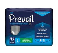 Prevail - Ropa interior para incontinencia máxima absorbencia para hombres, pequeño/mediano, 80 unidades