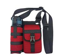 Prevalente Shoulder Bag with Water Bottle Holder, Sports Crossbody Bag for Workout, Gym, Hiking, and Outdoor Activities (Red)