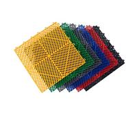 Prevención De Caídas Placa De Rejilla Antideslizant, Baldosas Modulares for Balcón, Tapete De Plástico Antideslizante Entrelazado, for Interior Al Aire Libre Jardín Patio(Green,5 PCS)