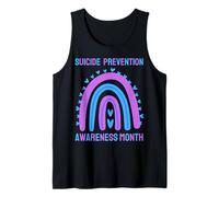 Prevención de Conciencia del Suicidio, corazón arcoíris, mamá, papá, niño, niña Camiseta sin Mangas