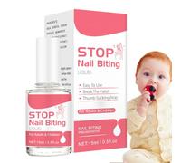 Prevención de mordeduras de uñas, solución amarga para uñas de 0.5 onzas líquidas, evita que las uñas se muerdan y se chupen el pulgar para niños y adultos, tapón de sabor amargo ingerible seguro, 1
