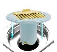 Prevención de reflujo de drenaje de piso, tapón de drenaje de inserción con filtro de peine, sello de trampa de alcantarillado, tapón de agua antiolor para cocina, baño, baño, interior, hogar