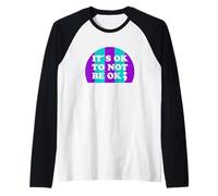 Prevención del Suicidio Está Bien no Estar Bien Regalo Semi Colon Camiseta Manga Raglan