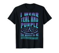 Prevención del suicidio Vístete de morado azulado para Camiseta