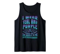 Prevención del suicidio Vístete de morado azulado para Camiseta sin Mangas
