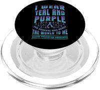Prevención del suicidio Vístete de morado azulado para PopSockets PopGrip para MagSafe
