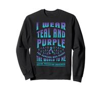 Prevención del suicidio Vístete de morado azulado para Sudadera