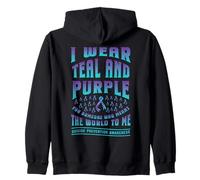 Prevención del suicidio Vístete de morado azulado para Sudadera con Capucha