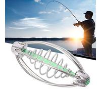 Prevessel Alimentador de Pesca de Acero Inoxidable, Soporte de Jaula de Cebo de Sujeción Fuerte para Atracción Rápida de Peces para Entusiastas de la Pesca, 10 Uds. (#2)
