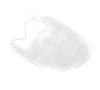 Prevessel Barba Falsa de Felpa Blanca Punk para Accesorios Divertidos para Fiestas de Disfraces, Material Seguro, con Banda Elástica para un Ajuste Seguro, Aplicable para Fiestas y Festivales
