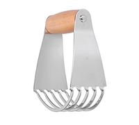Prevessel Batidora de Masa Profesional de Acero Inoxidable y Cortador de Pastelería para Hornear Suministros de Cocina (Color madera)
