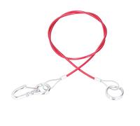 Prevessel Cable de Remolque Separable, Alambre de Acero Inoxidable Resistente para Coches, RV, Cuerda de Remolque de Seguridad, 1m/3,28 Pies, ABS Rojo + Acero Inoxidable