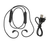 Prevessel Cable Inalámbrico BT para Auriculares, Cable de Actualización con Control de Volumen de Micrófono para Massdrop, Recargable de Baja Latencia, Negro