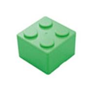 Prevessel Caja Espacial de Plástico con Formas de Bloques de Construcción, Práctica Superpuesta para Niños, Conjunto de Caja de Almacenamiento ABS Azul/Verde/Amarillo/Rojo (Cuadrado)
