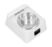 Prevessel Comedero Inteligente para Mascotas por Inducción con Tapa Transparente para Mascotas Pequeñas y Medianas, Capacidad del Tazón de 350 Ml, Material Seguro de Acero Inoxidable para Uso