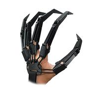 Prevessel Dedos articulados de Halloween, extensión de dedos articulados, guantes de garra de terror, accesorios de cosplay para disfraz de Halloween, fiesta de máscaras, Black left hand, 22 * 12 *