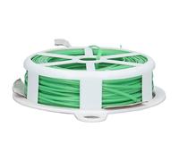Prevessel Dispensador de Rollo Giratorio para Sujetar Cables de Plantas, Herramienta Cortadora de Alambre de Acero para Plantas de Jardín, Cuerda para Envolver Vegetales, Blanco y Verde, 1 ud. (50