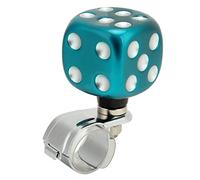 Prevessel Girador para Volante de Coche con Forma de Dado, Ahorro de Mano de Obra para una Conducción Segura, Se Adapta a Coches, Camiones, Barcos, Resina de Aleación de Metal (Verde)