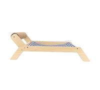 Prevessel Hamaca para Gatos con Estructura de Madera Resistente, Columpio para Lugar de Descanso Antivibraciones, para Todas Las Estaciones, Material: Sisal, Tablero Compuesto, Troncos, Lona (Cama