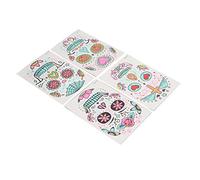 Prevessel Juego de Pegatinas de Tatuaje Luminosas Temporales para Fiesta de Halloween, Pintura Artística Falsa Brillante para Niños, 4 Piezas de Papel de Transferencia de Agua 8,27 X 5,71 Pulgadas