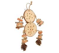 Prevessel Juguetes para Masticar Pájaros, Conos de Pino Naturales Seguros, Mazorcas de Maíz, Troncos, Rompecabezas, Juguete para Jaula de Loros