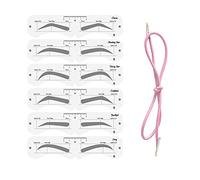 Prevessel Kit de modelador de cejas, juego de moldes de cejas de maquillaje, moldeador de cejas suave PEVA con banda elástica reutilizable plantilla de cejas herramienta de maquillaje para mujeres y