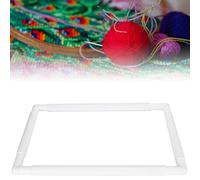 Prevessel Marco de Bordado de Forma Cuadrada, Herramienta Artesanal de Punto de Cruz Duradera para Artistas de Costura, Kit de Aro de Plástico, Suministros de Costura (43,1*27,9 CM)