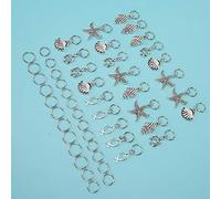 Prevessel Material de Pinza para el Pelo Hecho a Mano con Patrón de Animales Marinos de Aleación para Manualidades y Joyería DIY, Suministros para Hacer 50 Uds. En una Bolsa