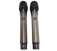 Prevessel Micrófono de Mano Profesional Inalámbrico Recargable con de Micrófono Dinámico RGB para Cantar Espectáculos de Discurso, Material de Metal+ABS, Kit de 2 Micrófonos